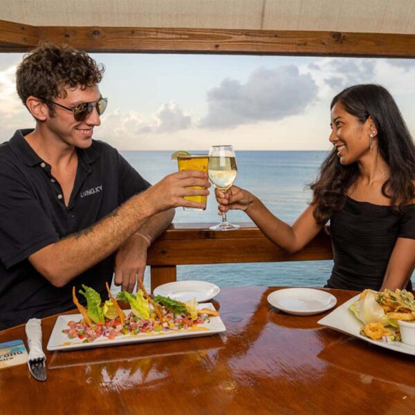 Scenic Ocean View Dining at Sandbar Daiquiri & Grill in the Cayman Islands
